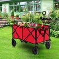 thumbnail image 2 of Costway Chariot Utilitaire de Camping Pliant et Rabattable avec Roues et Poignée Réglable Rouge, 2 of 10