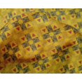 thumbnail image 4 of oneOone Silk Tabby Fabric Check & Triangle Ikat Print Sewing Fabric BTY 42 Inch Wide, 4 of 4