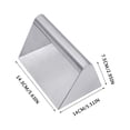 thumbnail image 3 of Steel Rectangular Lattice Meat Press Board with Wooden Handle Meat Press, 3 of 9