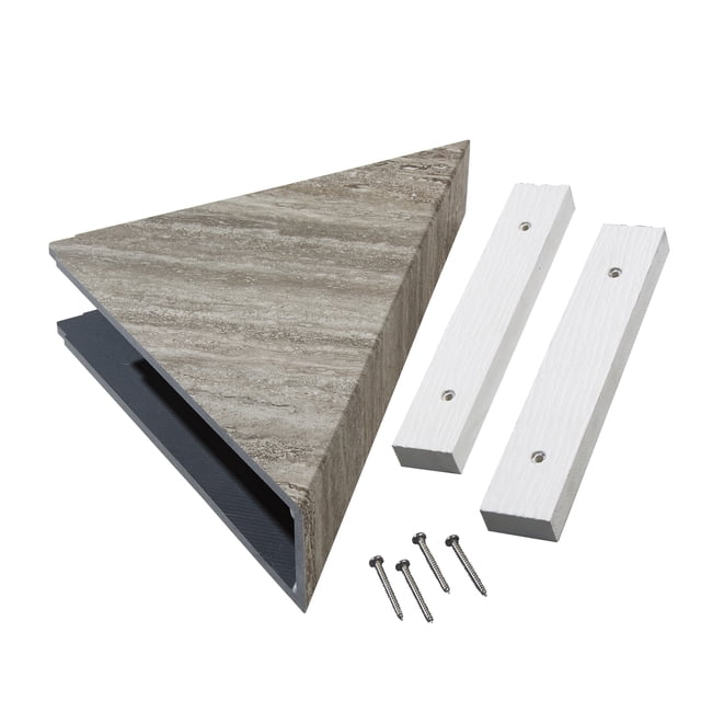 PALISADE Vinyl Waterproof Corner Shower Shelf Grecian Earth