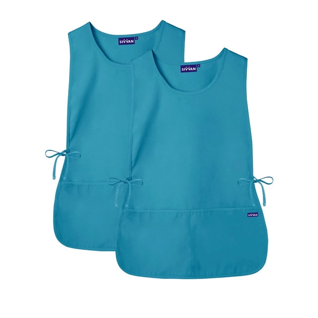 "Sivvan Unisex Cobbler Apron (2 Pack) - Adjustable Waist Ties, 2 Deep front Pockets"
