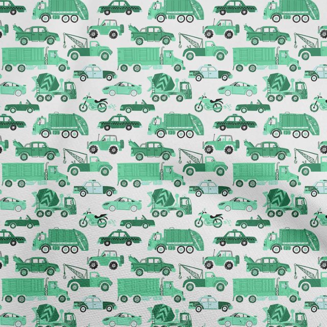 oneOone Rayonne Vert Mer Tissu Camion Matière de Robe Tissu Imprimé Tissu au Mètre 56 Pouces de Large