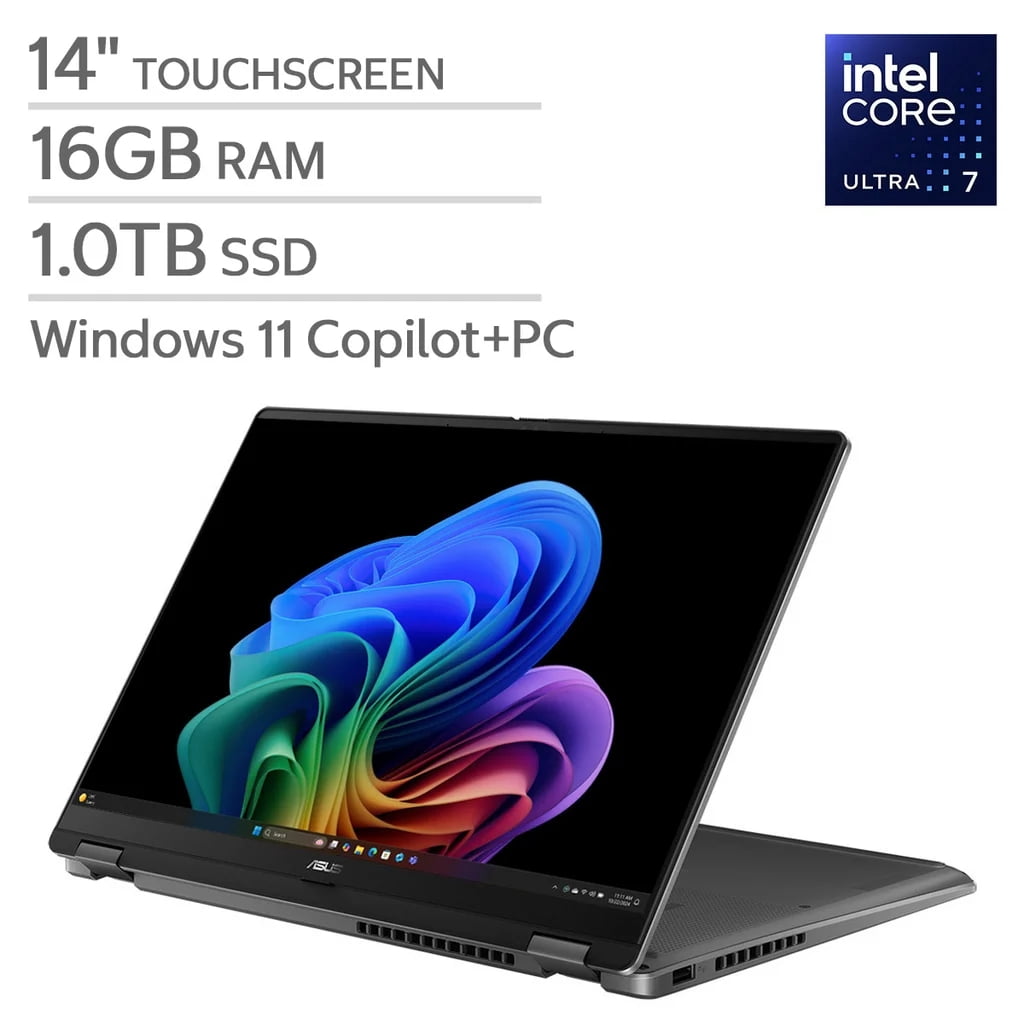 Open Box - Asus Vivobook Flip TP3407SA-DS74T 14" Laptop (Intel Core™ Ultra 7 256V / 16 GB RAM / 1 TB SSD / Windows 11 Home)