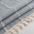 thumbnail image 2 of Cotton Linen Rectangle Tablecloth Table Cloth Heavy Weight Cotton Linen Dust-Proof Table Cover for Party Table Cover Kitchen Dinning(Light Gray,90*90cm), 2 of 6