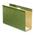 thumbnail image 1 of 4&amp;quot; Capacity Reinforced Hanging File Folders- Kraft- Legal- Standard Green- 25/Bx, 1 of 1