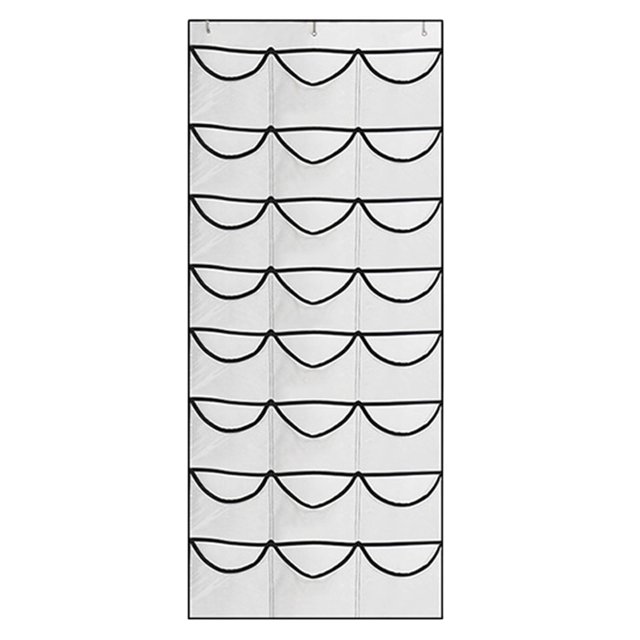 Birdeem 24 Pockets Hat Rack for Baseball Caps, Baseball Hat Organizer for Wall/Over the Door, Caps Hat Holder Hanger for Closet with Large Clear Pockets & 3 Hooks, Hat