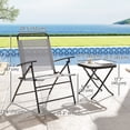 thumbnail image 3 of Outsunny Ensemble Bistro Pliant avec Dossier Réglable, Petit Ensemble de Patio, Gris, 3 of 10