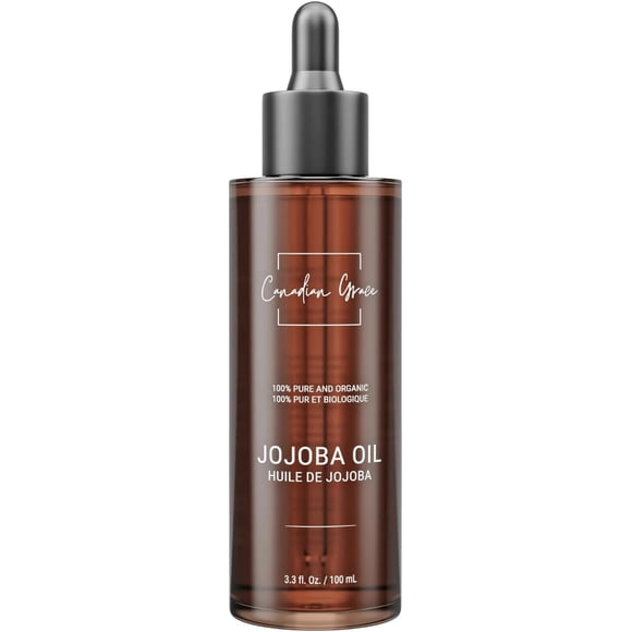 Huile de Jojoba 100 % Pressée à Froid Biologique – Hydratation de la Peau et des Cheveux / Canadian Grace