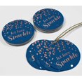 thumbnail image 4 of Inkdotpot Pack Of 100 Let Love Sparkle Wedding Favor Paper Tags Craft Real Rose Gold Foil Hang Tags, 4 of 6