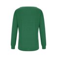 thumbnail image 5 of Timegard Womens Long Sleeve Tops Square Neck Ruched Button Side Blouse Comfy Casual Tunic Tops Tee, 5 of 5