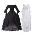 thumbnail image 3 of UPPADA Liquidation Robes d'Invitée de Mariage à Manches Évasées pour Femmes Robe de Cocktail Chic Robes de Bal d'Hiver Robes de Cocktail Formelles Robe Noire et Jaune, 3 of 4