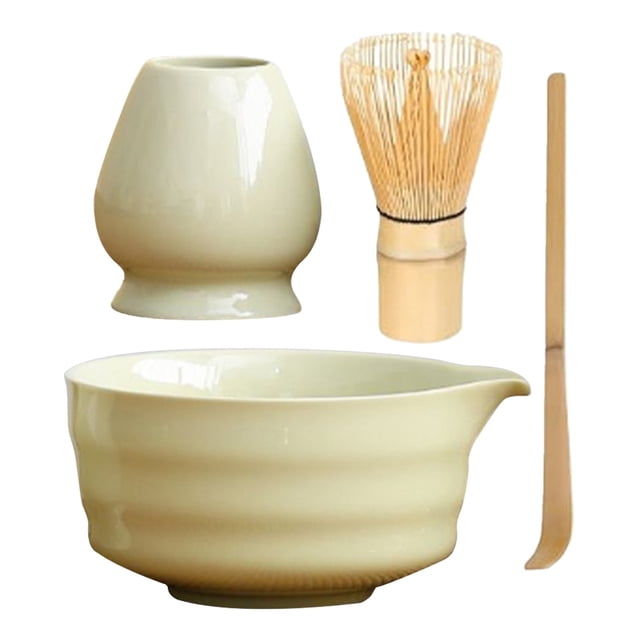 Classic Kitchen Accessories, Matcha Whisk Set 5PCS Matcha Set Includes Matcha Bowl with Spout Chasen Whisk with Ceramic Holder Matcha Matcha Kit for for Matcha Lovers