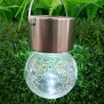 thumbnail image 1 of Lanternes Suspendues en Verre Solaires d'Extérieur en Forme de Boule Fissurée pour Jardin, 1 of 4