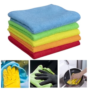 Kitchen Cleaning Supplies 6PC Kitchen Cleaning Cloths for Glass and Dish Ideal for Wiping and Kitchens 6PCS, Orange