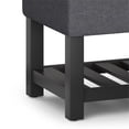 thumbnail image 3 of Trent Home Banc Ottoman Rectangulaire Transitionnel de 44 Pouces en Tissu Aspect Lin Gris, 3 of 8