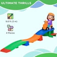 thumbnail image 4 of Qaba 9.8 ft Up and Down Roller Coaster for Kids w/ Side Steps, for 2-5 Yrs, 4 of 10