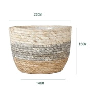 Apmemiss Clearance Seagrass Basket Planters, Flower Pots Cover Storage Basket Plant Containers Hand Woven Basket Planter with Plastic Liners Straw Flower Pot for Indoor Outdoor Plant Flower Pots