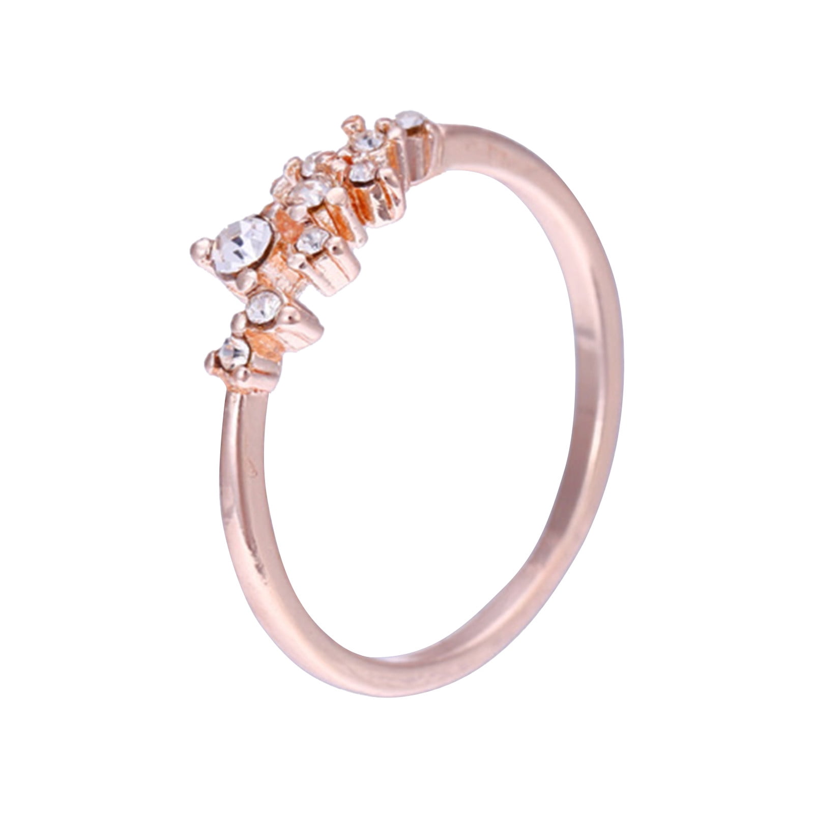 Bague de Mariage Cloutée Blanche Bagues en Argent Bijoux de Mode pour Femmes