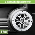 thumbnail image 2 of Unique Bargains 4 Pcs 3' Car Speaker Grills Cover Round 3 Inch Audio Subwoofer Protector with Screws ABS Silver Tone, 2 of 8