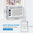 thumbnail image 2 of CazToi Climatiseur de Fenêtre 5000 BTU 150 Pi2 pour Petite Pièce Commandes Mécaniques, 2 of 6