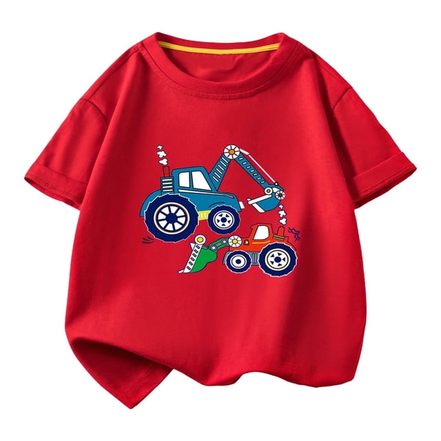 RXIRUCGD 2025 Vêtements d'Été pour Enfants T-shirt Décontracté Ample à Manches Courtes Col Rond pour Adultes