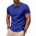 thumbnail image 1 of Viluyesy Tee T-Shirt à Manches Courtes pour Hommes Été Gym Séchage Rapide Col Rond Coupe Ajustée Muscle Élastique Manches Courtes Bleu 4TG, 1 of 9