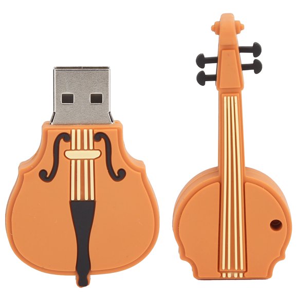 USB Flash Drive, Lovely Violin Shaped USB Stick for Music Data Storage, Plug and Play, Multiple Capacities, Suitable for Home and Office Use