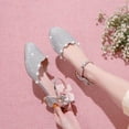 thumbnail image 4 of Cathalem Toddler Girls Sandals Open Toes with Ankle Strap Rhinestone Dress Shoes,Silver 28, 4 of 4