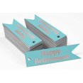 thumbnail image 2 of Inkdotpot Real Rose Gold Foil Happy Retirement Tags Favor Hang Paper Tags 50 Pieces, 2 of 6