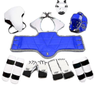 Taekwondo Fivepiece Set Taekwondo Protective Gear Helmet Armor Kickboxing Boxing Glove Taekwondo Equipment Head Protector3