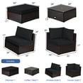 thumbnail image 4 of Costway 6PCS Outdoor Patio Rattan Furniture Set Cushioned Sectional Sofa Black, 4 of 9