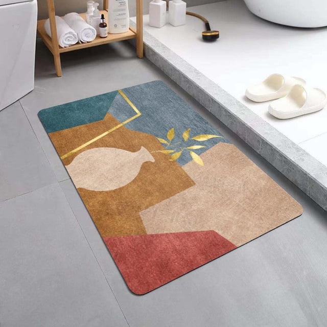 Yhmxh Rug,Carpet,Bath Mat,Door Mat Super Absorbent Floor Mat Bathroom Absorbent and Quick Drying Carpet Floor Mats Door Bathroom Non Slip Floor Mats Floor Mats