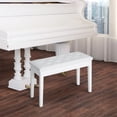 thumbnail image 4 of HOMCOM 30" Padded Storage Piano Bench Artist Keyboard Seat Faux Leather (White), 4 of 10