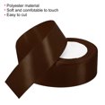 thumbnail image 3 of Unique Bargains 1.5" Wide 24 Yards Satin Ribbon Single Side Craft Roll Wrap Decoration Brown, 3 of 6