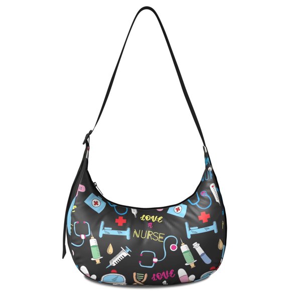 Cute Nurse Crossbody Bag Adjustable Strap Lightweight Nylon Nursing Saving Lives Every Day Nurse Life Funny Small Purse for Women Travel Everyday Use