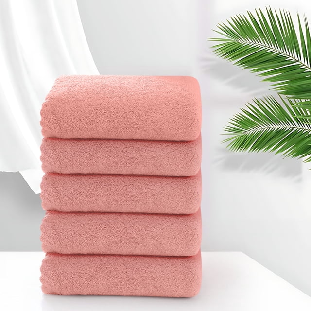 5pc Velvet Towel Plain Face Towel Soft Absorbent Face Wash Ah Face Towel