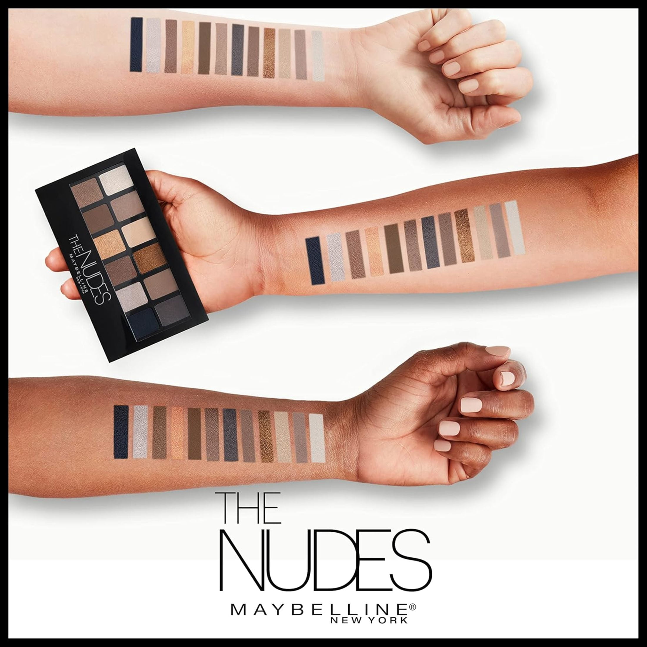 Maybelline New York The Nudes, Expert Wear Palette d'Ombres à Paupières
