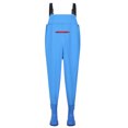 thumbnail image 1 of TFixol Blue PVC Waterproof Wading Pants for Kids, Size 22, Lightweight & Durable, 1 of 6