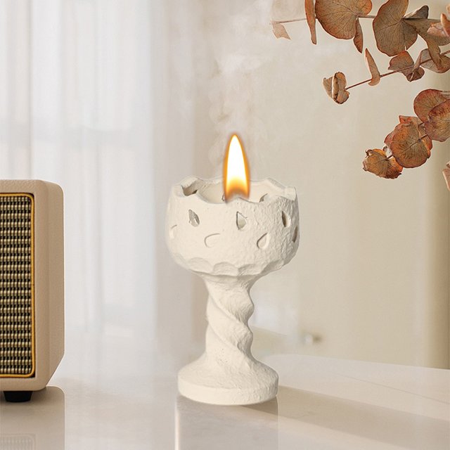 Drppepioner Cement Candle Container Modern Minimalist Home Decor Scented Candle Jar