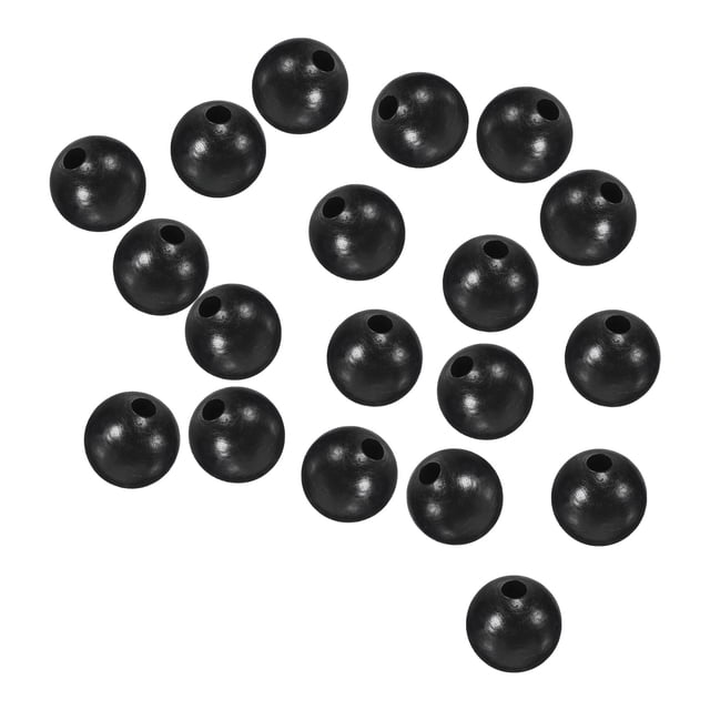Unique Bargains Perles de Pêche Rondes en Plastique de 8 mm Outil d'Attirail Noir 200 Pcs