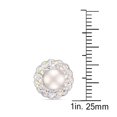 thumbnail image 4 of Quintessential Sterling silver Fantasy Crystal With Pearl Stud Earring, 4 of 5