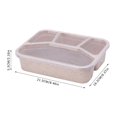 thumbnail image 2 of SIfdSeng Reusable Snack Pack Containers Wheat Straw Lunch Box Japanese Lunch Box Student Lunch Box Work Portable Microwave Square Snack Fast Food Box Airtight Containers Snack Packs Containers, 2 of 3