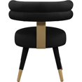 thumbnail image 2 of Meridian Furniture Fitzroy Black Velvet Dining Chair (Set of 2), 2 of 9
