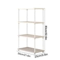 thumbnail image 3 of TIMIFIS Plastics Storage Rack, Dorm Room Essentials For Girls Shelf Ventilated Light Duty Storage Home Organizer with A Shelves Basement White, 3 of 6