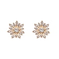 thumbnail image 1 of 2 Pieces Hairpin Headdress Flat Back Non-perforated Design Shiny Rhinestones Beautiful Pearl Flower Buckle for Dancing Party Type 6, 1 of 7