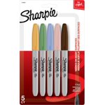 Sharpie Permanent Marqueurs, point fin, couleurs assorties, 5 Nombre