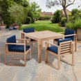 thumbnail image 4 of 5-Piece Acacia Wood Dining Set, 4 of 10