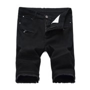 Ketyyh-chn99 Hommes Skinny Jeans Slim Fit Stretch Jeans Hommes Denim Shorts Zipper Détresse SlimFit Sretch Cropped Pantalons Taille pour 2XL-36,F