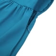thumbnail image 4 of Pisexur Womens Gothic Dress High Wasit Corset Dress Retro Renaissance Dress Solid Color Short Sleeve Medieval Dress Fashion Flowy Square Neck Drawstring Maxi Dress Ruffle Tunic Cocktail Dress, 4 of 5