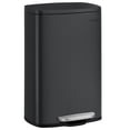 thumbnail image 2 of SONGMICS 13 Gallon Trash Can, Stainless Steel Kitchen Garbage Can, Recycling or Waste Bin, Soft Close, Step-On Pedal, Removable Inner Bucket, Black, 2 of 7